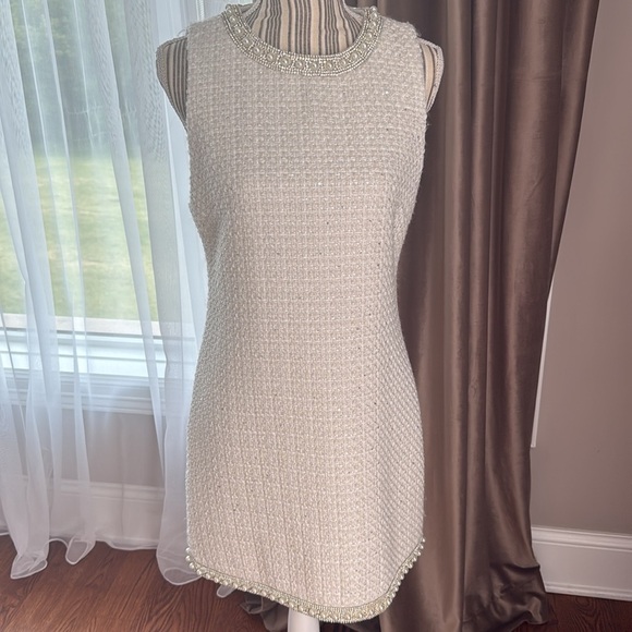 Alice and Olivia Coley Embellished Tweed Mini dress size 10 - Picture 6 of 9